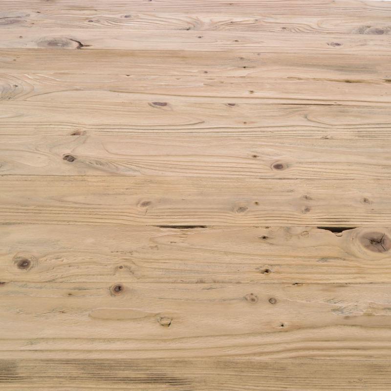 Light natural wood plank surface with visible grain, knots, and horizontal seams between boards.