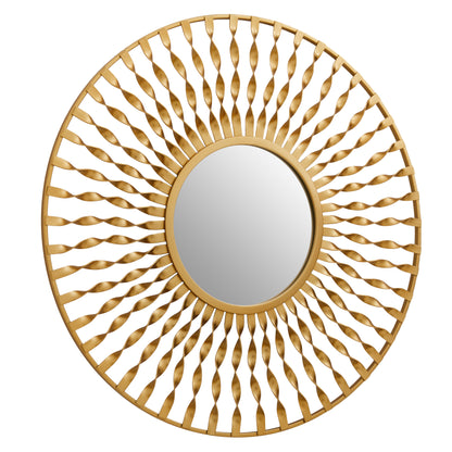 Ardela & Co Sunburst Gold  Frame Round Wall Mirror