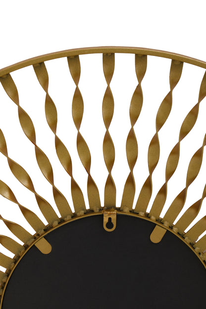 Ardela & Co Sunburst Gold  Frame Round Wall Mirror