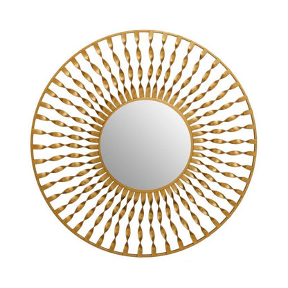Ardela & Co Sunburst Gold  Frame Round Wall Mirror