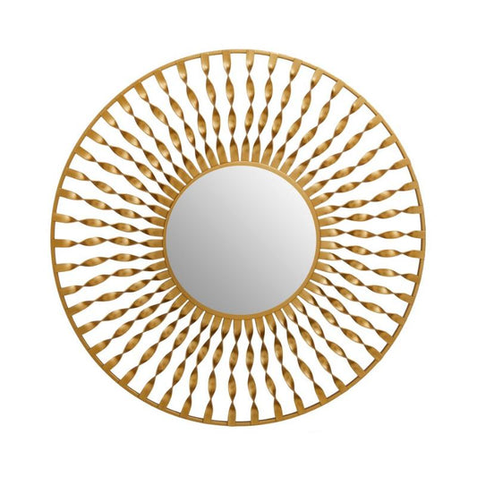 Ardela & Co Sunburst Gold  Frame Round Wall Mirror