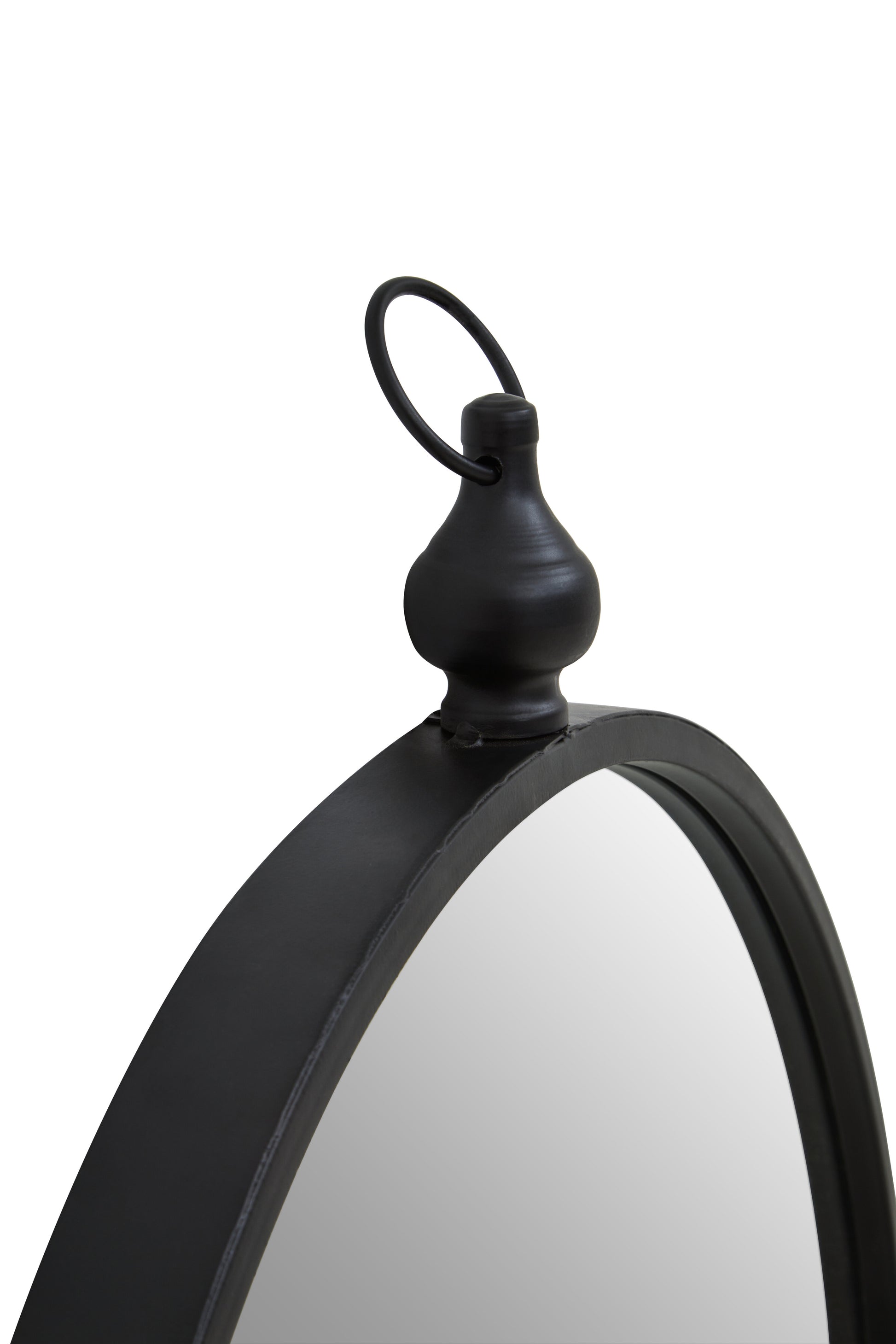 Ardela & Co Arvella Black Wall Mirror With Circular Hook