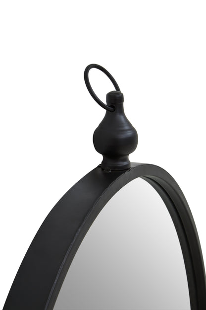 Ardela & Co Arvella Black Wall Mirror With Circular Hook