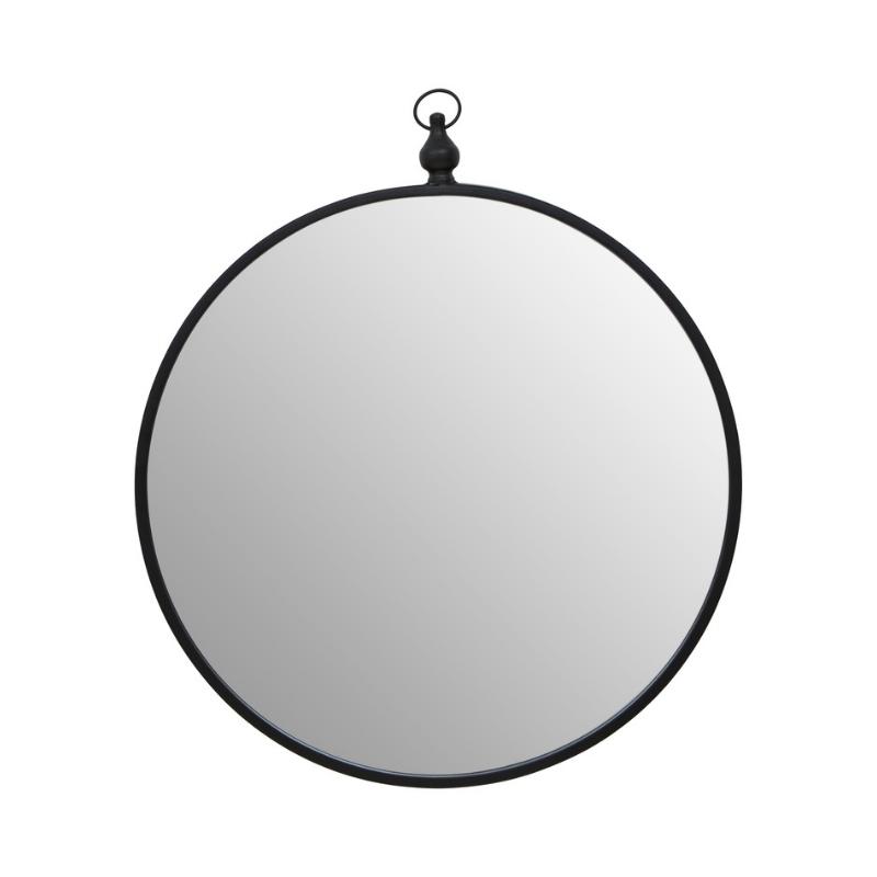 Ardela & Co Arvella Black Wall Mirror With Circular Hook