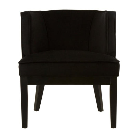 Ardela & Co Dalton Black Velvet Curved Back Chair