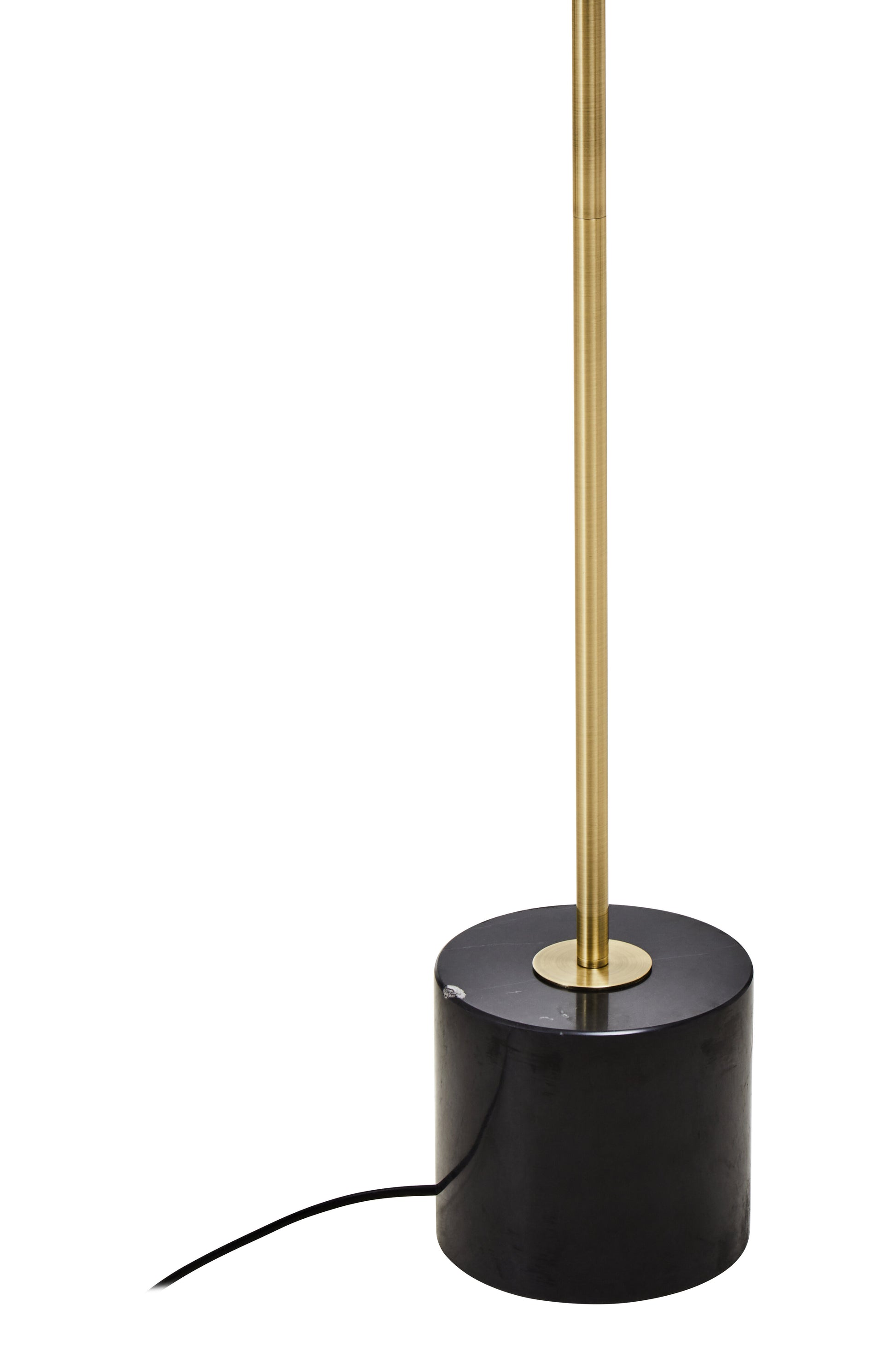 Ardela & Co Maddox Brushed Brass Floor Lamp with Black Marble Base