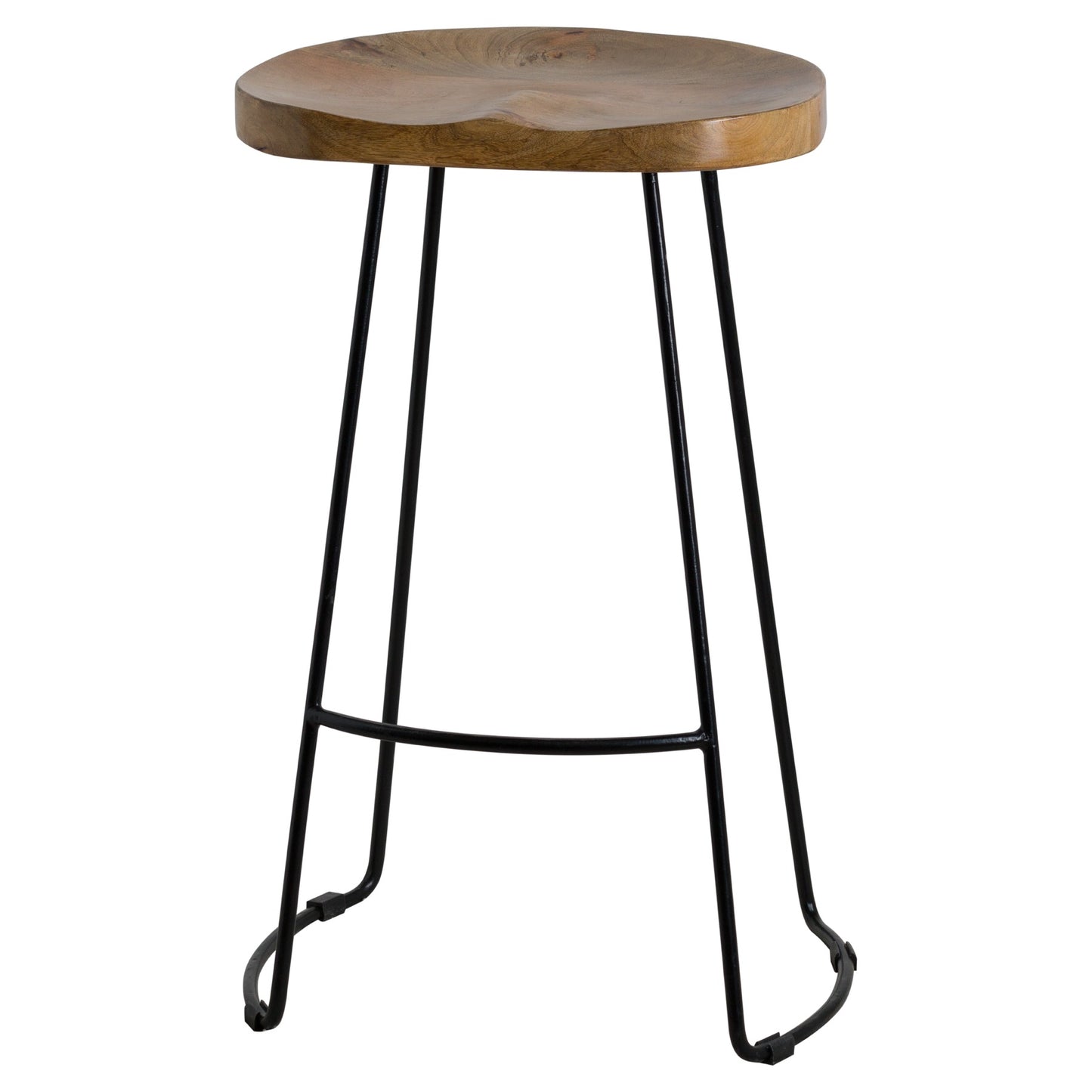 Hill Interior Franklin Hardwood Shaped Barstool