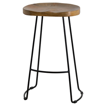 Hill Interior Franklin Hardwood Shaped Barstool