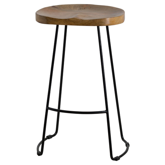 Hill Interior Franklin Hardwood Shaped Barstool