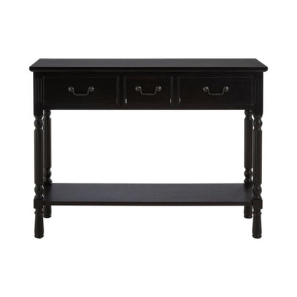 Ardela & Co Hearth Three Drawer Vintage Black Console Table