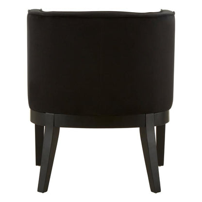 Ardela & Co Dalton Black Velvet Curved Back Chair
