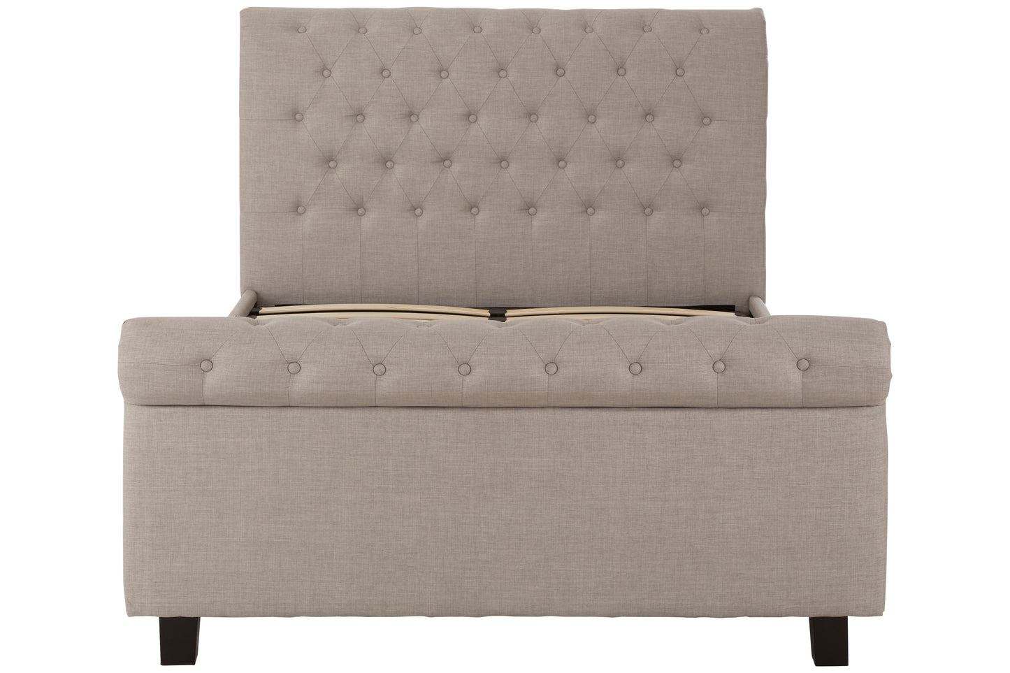Ardela & Co Oriane Light Grey Ottoman Double Bed