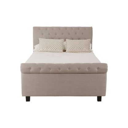 Ardela & Co Oriane Light Grey Ottoman Double Bed