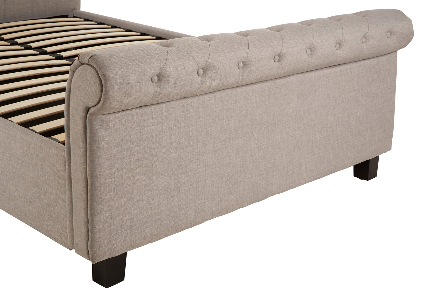 Ardela & Co Oriane Light Grey Ottoman King Bed