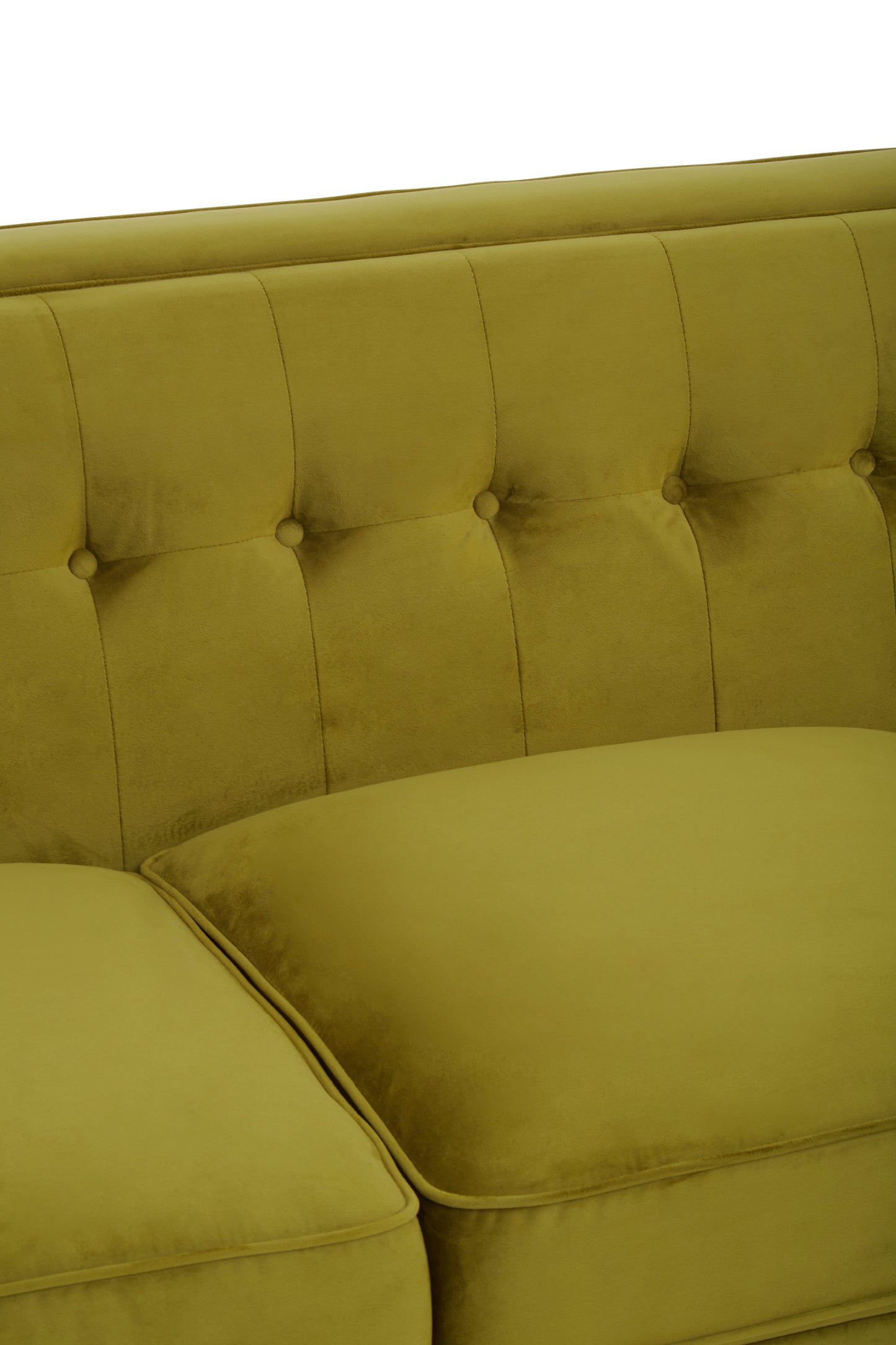 Ardela & Co Hestia Three Seat Olive Velvet Sofa
