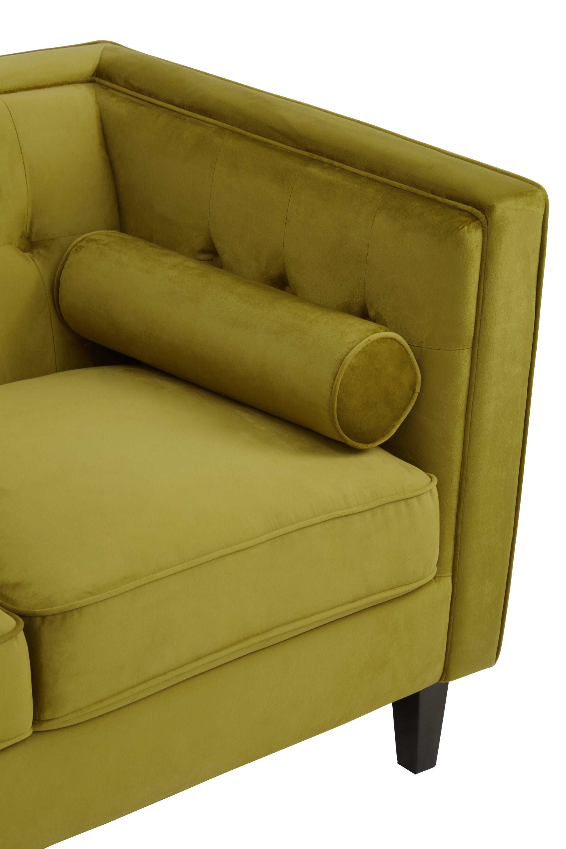 Ardela & Co Hestia Three Seat Olive Velvet Sofa