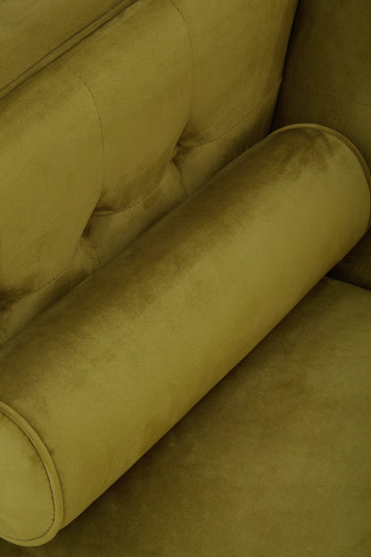 Ardela & Co Hestia Three Seat Olive Velvet Sofa