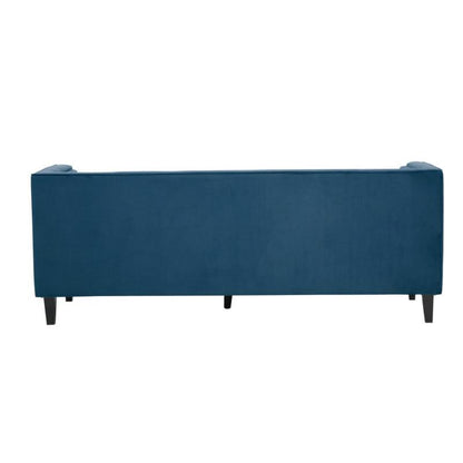 Ardela & Co Hestia Three Seat Blue Velvet Sofa