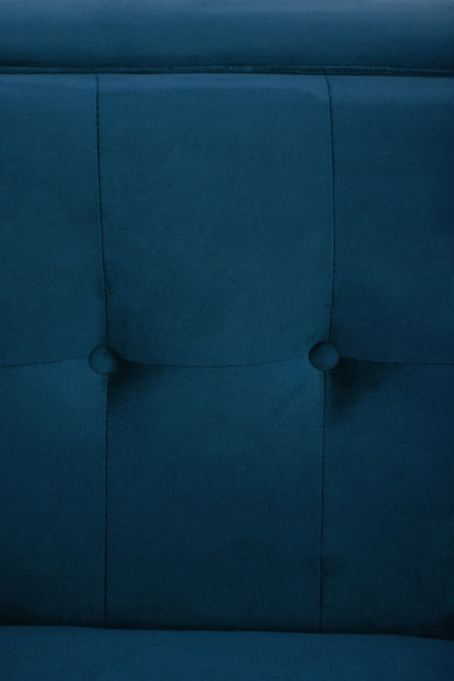 Ardela & Co Hestia Three Seat Blue Velvet Sofa