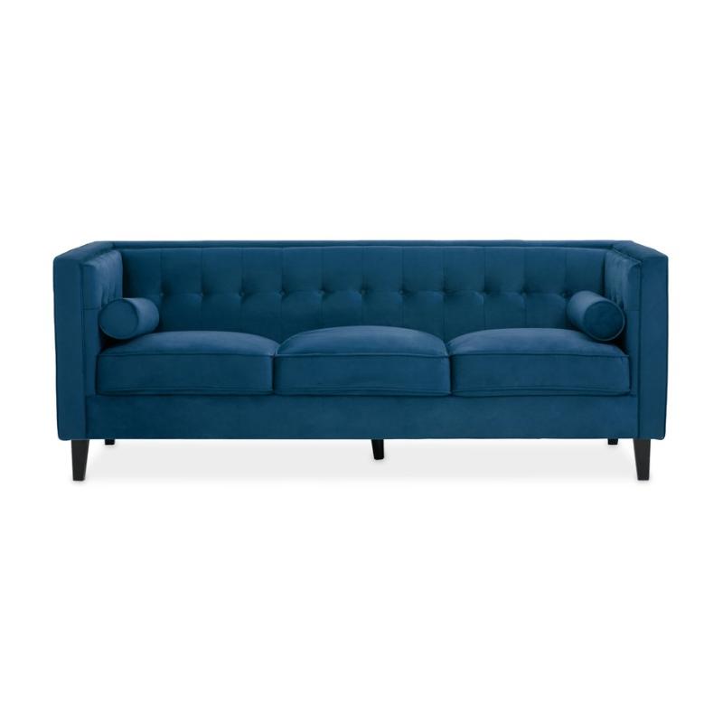 Ardela & Co Hestia Three Seat Blue Velvet Sofa – Live Luxora