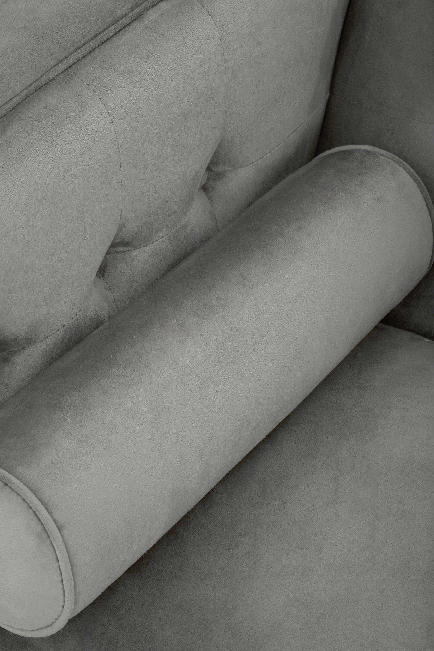 Ardela & Co Hestia Three Seat Grey Velvet Sofa