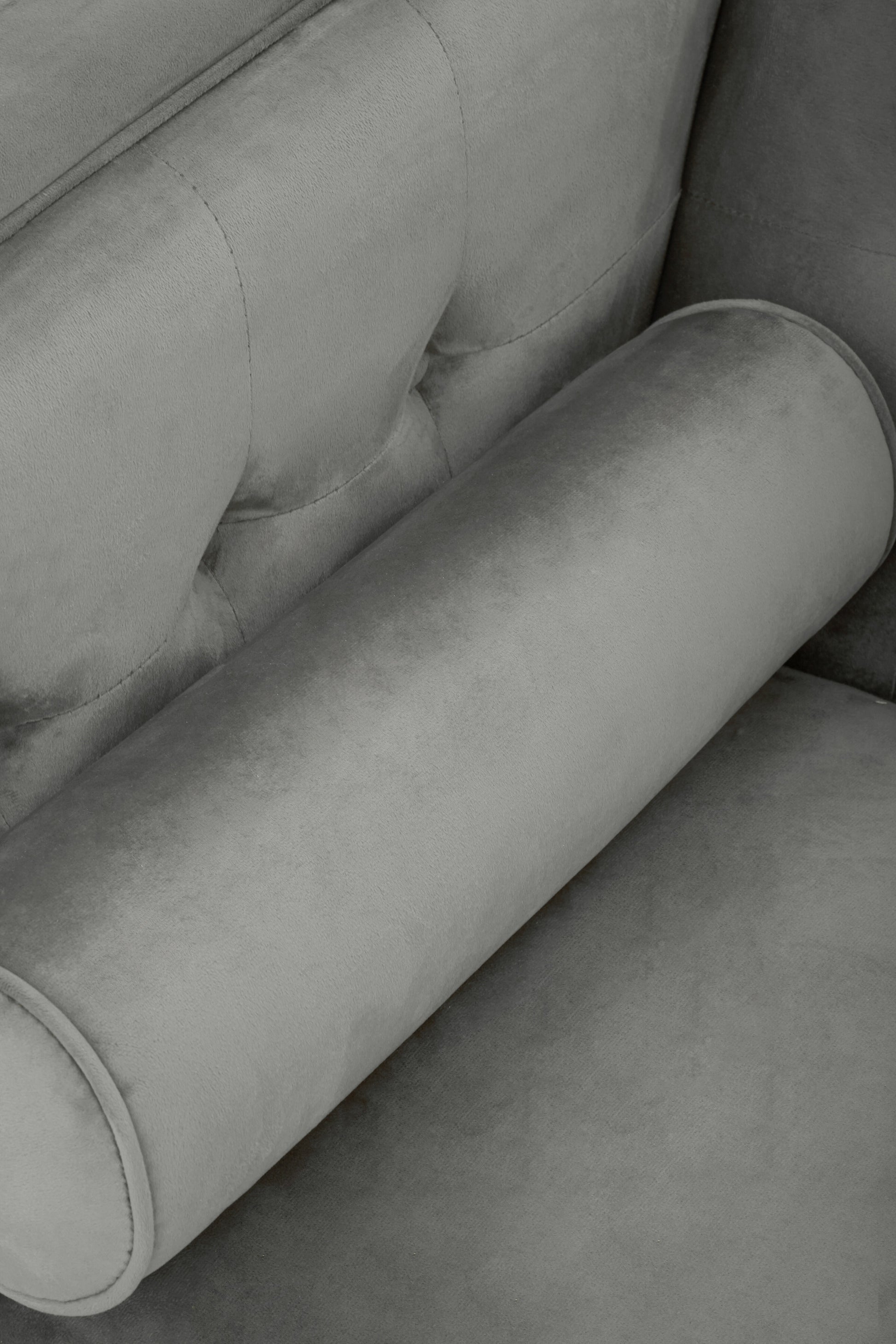 Ardela & Co Hestia Three Seat Grey Velvet Sofa