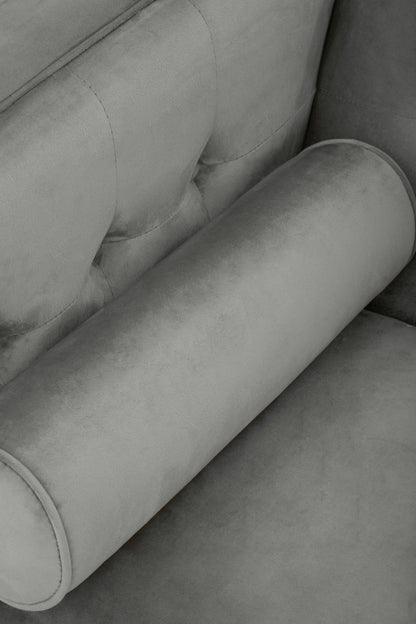 Ardela & Co Hestia Three Seat Grey Velvet Sofa