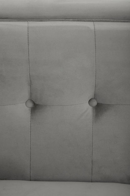 Ardela & Co Hestia Three Seat Grey Velvet Sofa