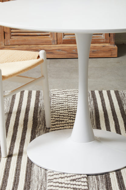 Ardela & Co Leora Large White Round Dining Table