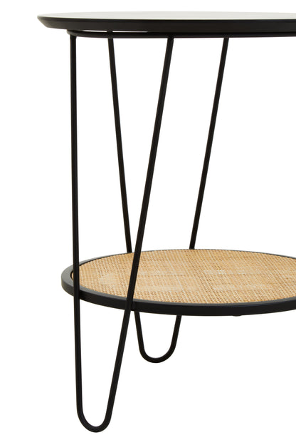 Ardela & Co Dreston Rattan And Metal Side Table