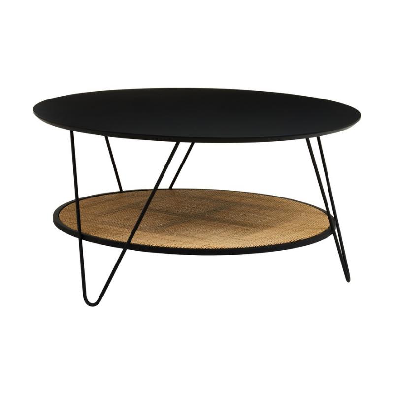 Ardela & Co Dreston Rattan And Metal Coffee Table
