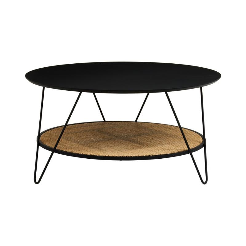 Ardela & Co Dreston Rattan And Metal Coffee Table
