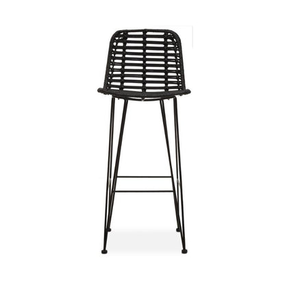 Ardela & Co Laguna Black Natural Rattan Bar Chair