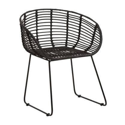 Ardela & Co Laguna Black Natural Rattan Chair