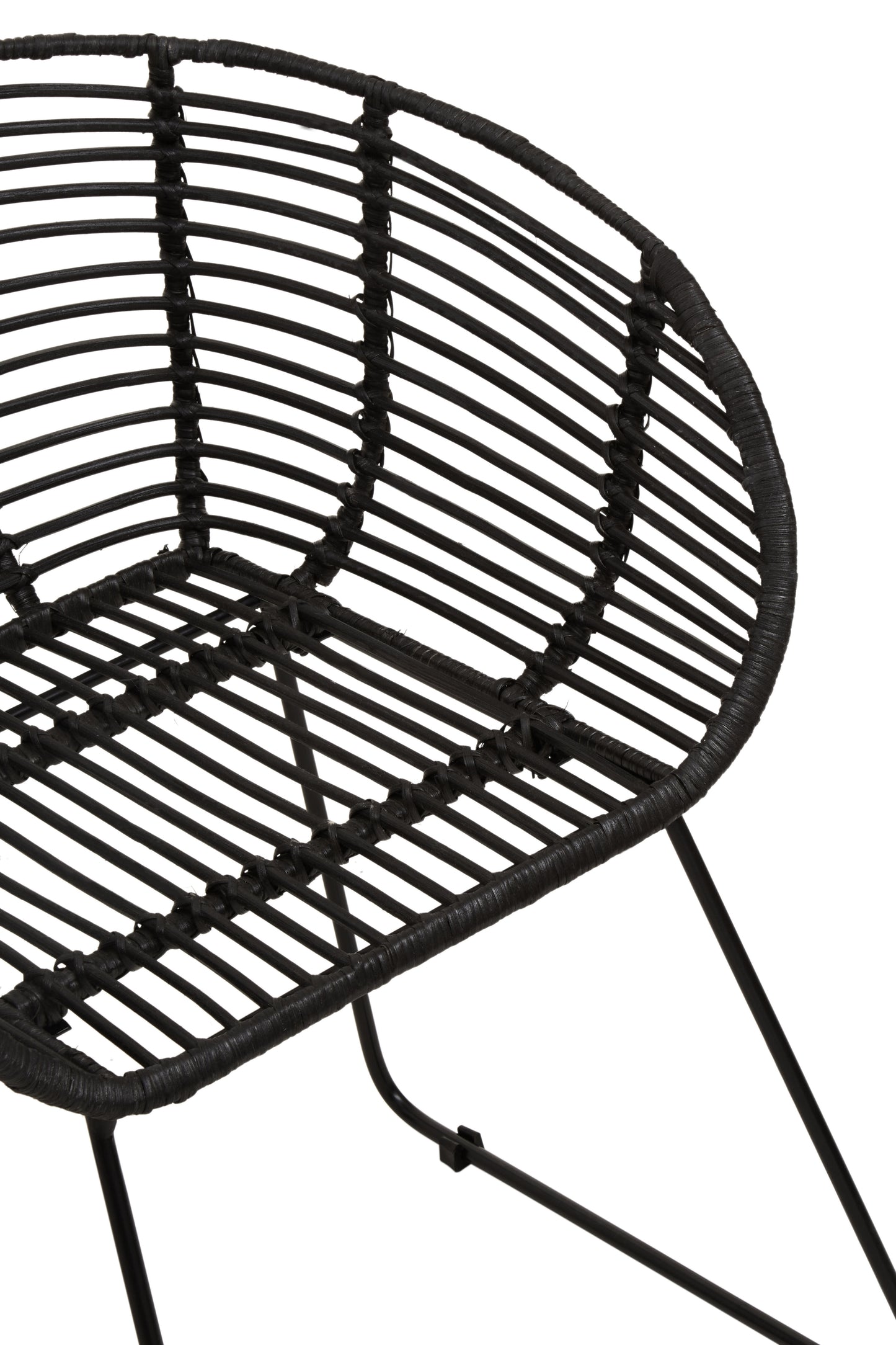 Ardela & Co Laguna Black Natural Rattan Chair