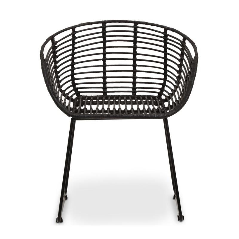 Ardela & Co Laguna Black Natural Rattan Chair