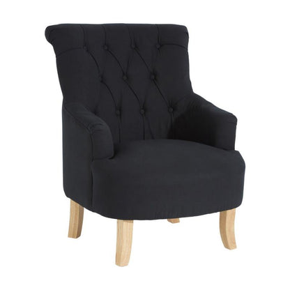Ardela & Co Hemsley Black Cotton Armchair