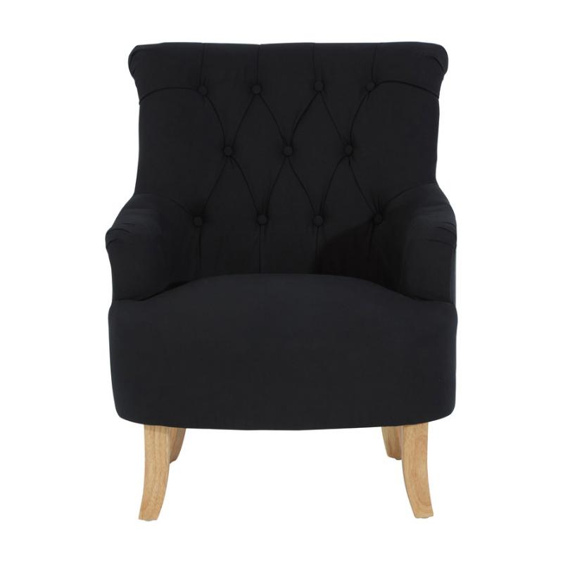 Ardela & Co Hemsley Black Cotton Armchair