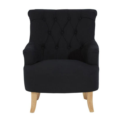 Ardela & Co Hemsley Black Cotton Armchair
