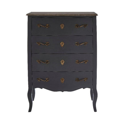 Ardela & Co Lurette Four Drawer Dark Grey Chest
