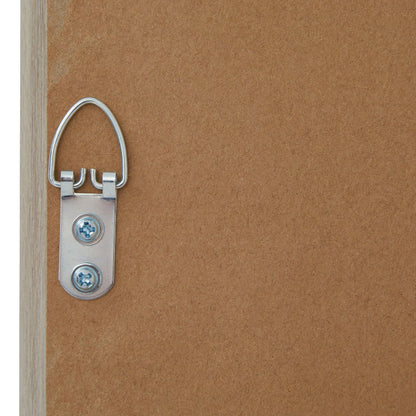 Metal latch on a brown wooden door