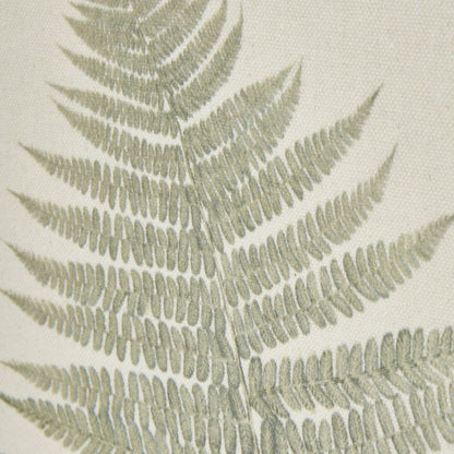 Fern leaf pattern on a beige background