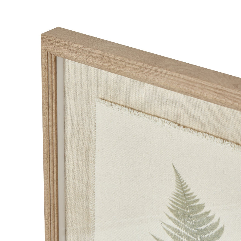 Wooden picture frame with a textured beige interior