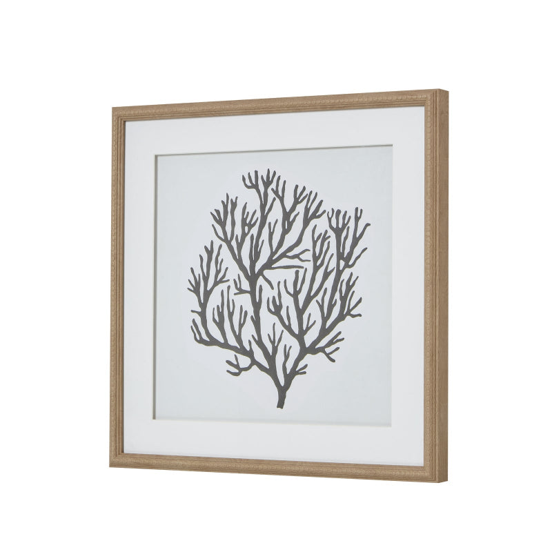 Hill Interiors Atol Coral Art Mounted In Beaded Frame