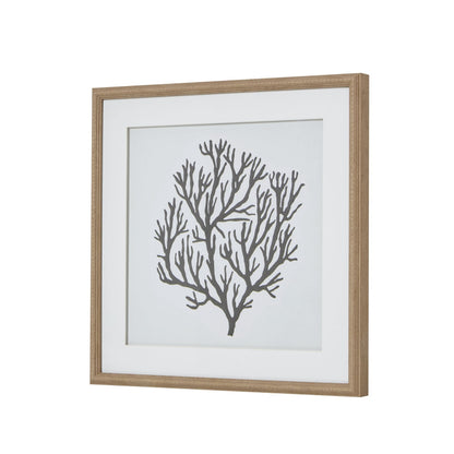 Hill Interiors Atol Coral Art Mounted In Beaded Frame