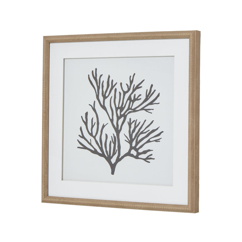 Hill Interiors Reef Coral Art Mounted In Beaded Frame