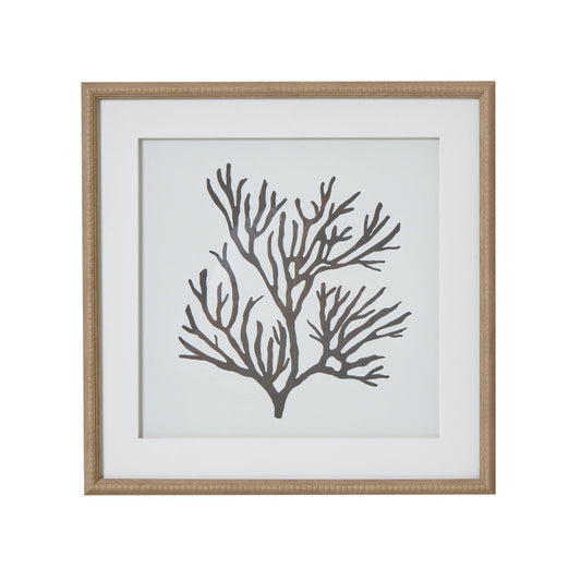 Hill Interiors Reef Coral Art Mounted In Beaded Frame