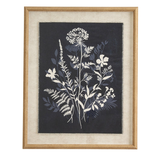 Hill Interiors Flora & Fauna Collection Meadow On Linen In Beaded Frame