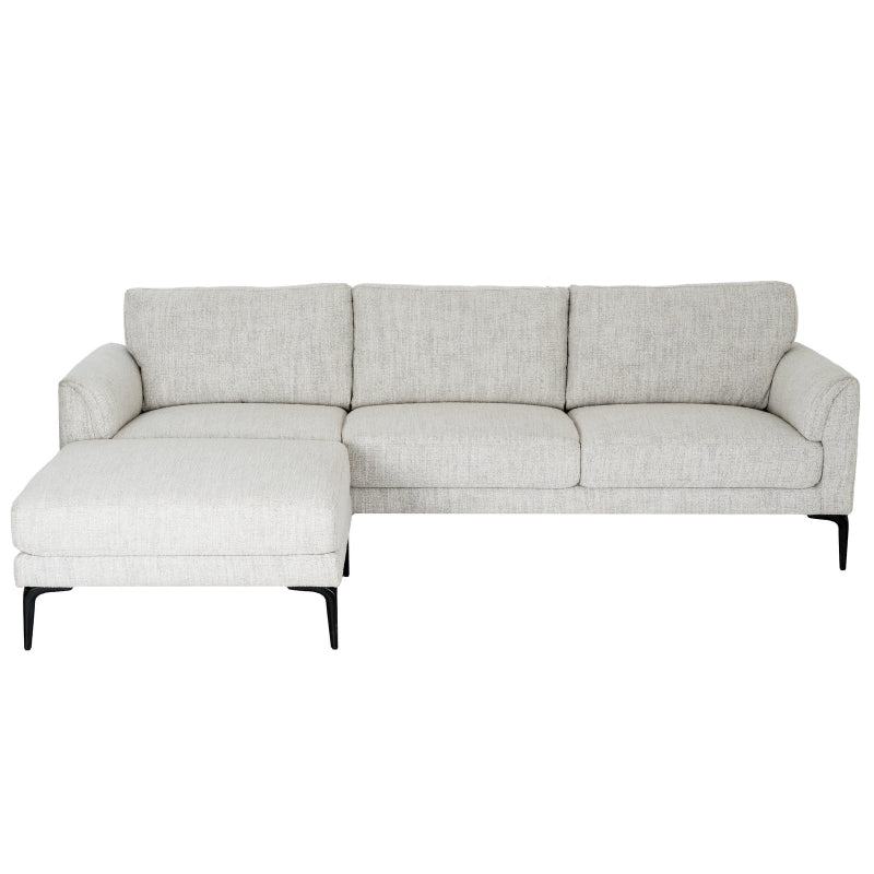 Gre/neutraly sectional sofa on a white background