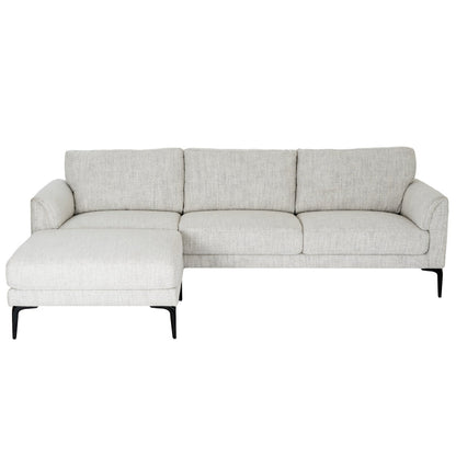 Gre/neutraly sectional sofa on a white background